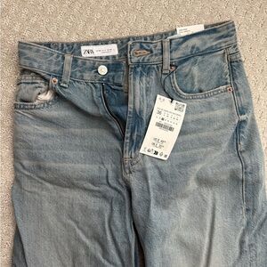 Zara Blue Slim Jeans with Vintage-Inspired Finish